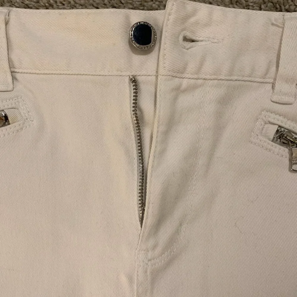 Vintage LRL Ralph Lauren Jeans Co. Denim Knee Length Y2K Pencil Skirt White - Picture 5 of 8